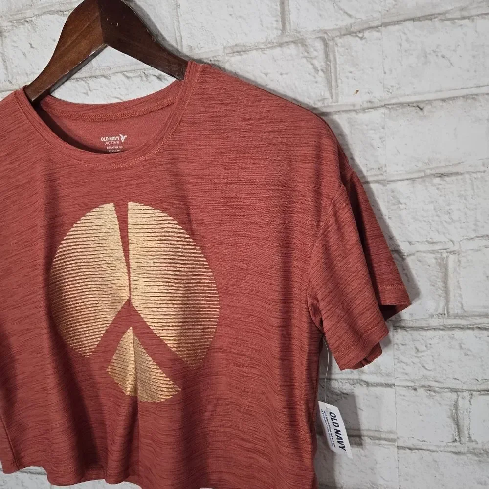 NWT Old Navy Active peace sign tee